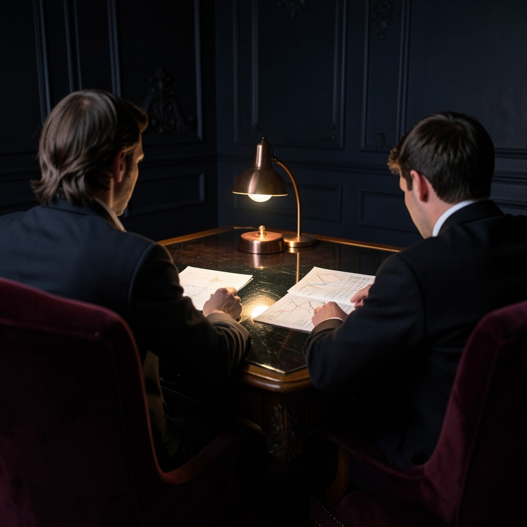 Instructor reviewing annotated charts with a student in a quiet study room